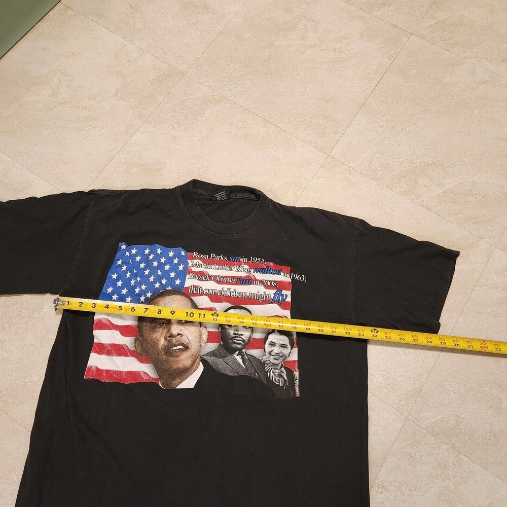 VTG Barack Obama Rosa Parks Martin Luther King Mens 3XL Rap Tee T Shirt - Picture 9 of 12